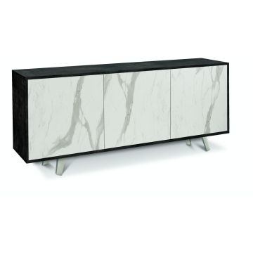 Madia 3 ante 2 ripiani h 74 cm colore Marmo Calacatta
