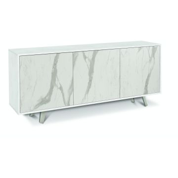 Madia 3 ante 2 ripiani h 74 cm colore Marmo Calacatta