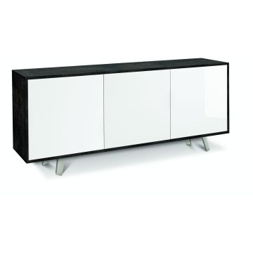 Madia 3 ante 2 ripiani h 74 cm colore Bianco Lucido