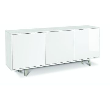 Madia 3 ante 2 ripiani h 74 cm colore Bianco Lucido