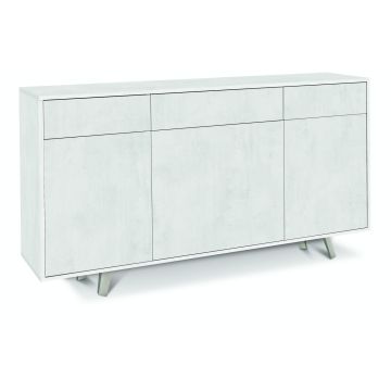 Madia 3 ante 3 cassetti h 92 cm colore Ossido Bianco