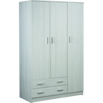 Armadio 3 ante 2 cassetti h 182 cm colore Eucalipto