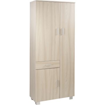 Armadio 3 ante 1 cassetto h 178 cm colore Olmo Chiaro