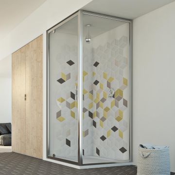 Box Doccia 70x70 AP. 70 CM H198 trasparente mod. Cristal Duo 1 Anta