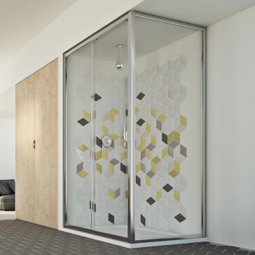 Box Doccia 80x100 CM H198 trasparente mod. Young Duo 1 Anta