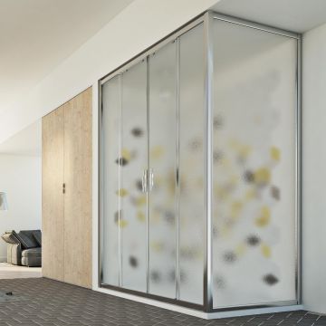 Box Doccia 70x170 CM H198 stampato C mod. Young Duo 2 Ante