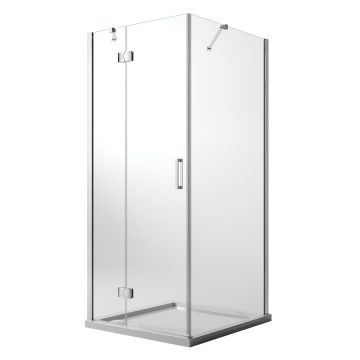 Box Doccia 100x90 CM H190 Trasparente con Easyclean mod. Flip Anta + Fisso
