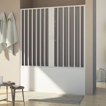 Porta doccia sopravasca in PVC mod. Delfi con apertura centrale