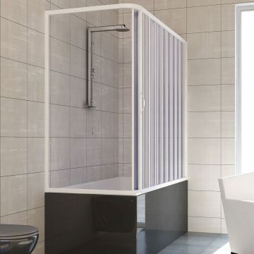 Box doccia sopravasca 70x170 in PVC mod. Nadia con apertura laterale