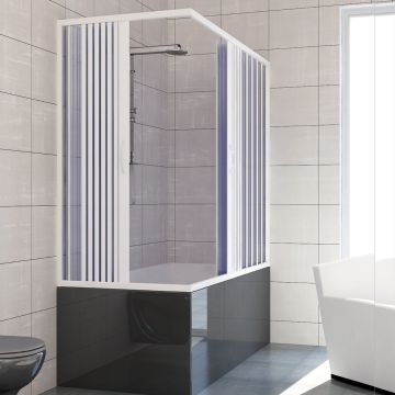 Box doccia sopravasca 70x170 in PVC mod. Nadia con apertura centrale