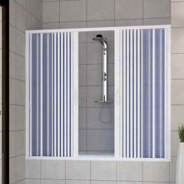 Porta doccia sopravasca 140 CM in PVC mod. Nina con apertura centrale