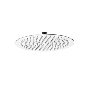 Soffione Doccia Tondo in acciaio inox Diametro 20 cm effetto pioggia con ugelli anticalcare ultrasottile