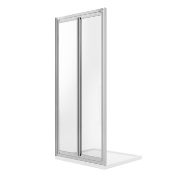 Porta Doccia 70CM H198 Cristallo Trasparente Apertura Saloon con Doppia Anta Battente mod. West