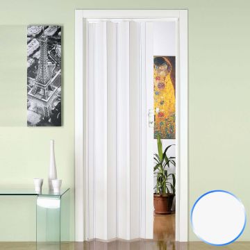 Porta a Soffietto da Interno in PVC Bianca 88,5x214 cm mod. Luciana