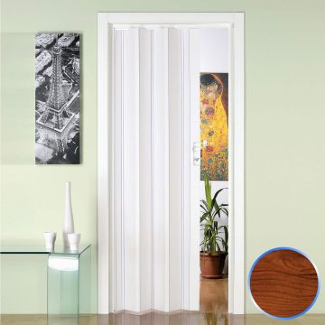 Porta a Soffietto da Interno in PVC Ciliegio 88,5x214 cm mod. Luciana