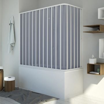 Box doccia sopravasca in PVC mod. Santorini con apertura laterale