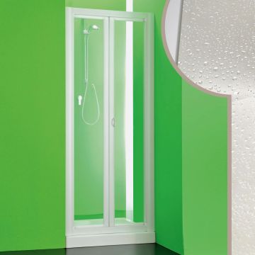 Porta doccia 90 CM in Acrilico mod. Saturno con apertura a libro