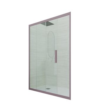 Porta doccia 1 anta scorrevole H 200 Vetro Trasparente Profilo Lavanda mod. Deco