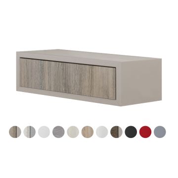 Mensola da parete con cassetto 45x13,4 cm vari colori in legno mod. Legolo