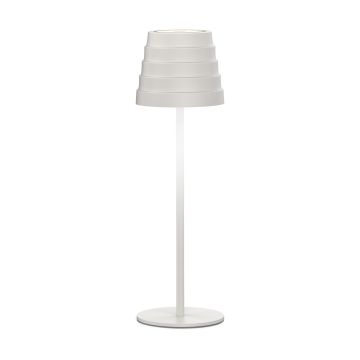 Lampada da tavolo led ricaricabile IP54 colore bianco mod. Maya