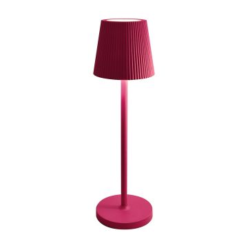 Lampada da tavolo led ricaricabile IP54 colore rosso mod. Emma