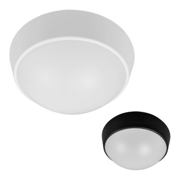 Plafoniera tonda led con sensore crepuscolare colore nero o bianco mod. Oviedo