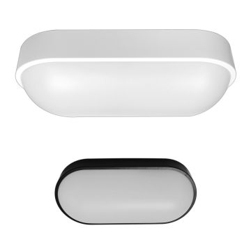 Plafoniera tonda led da parete e soffitto colore bianco o nero mod. Oviedo