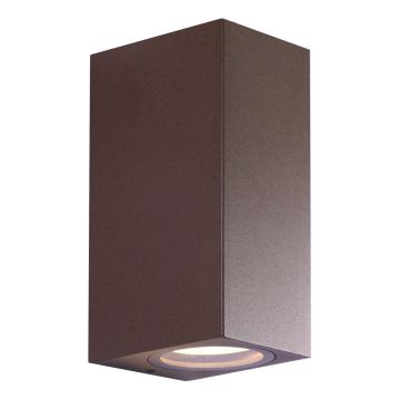 Applique led da parete a doppio fascio colore corten mod. Toledo