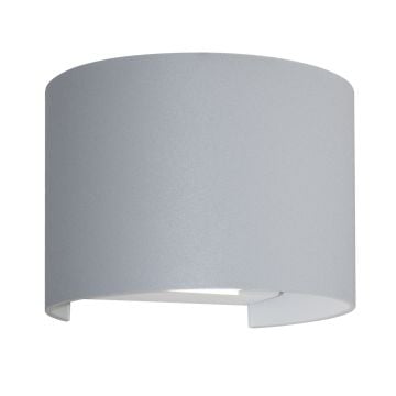 Applique led da parete a doppio fascio colore grigio marina mod. Marbella round