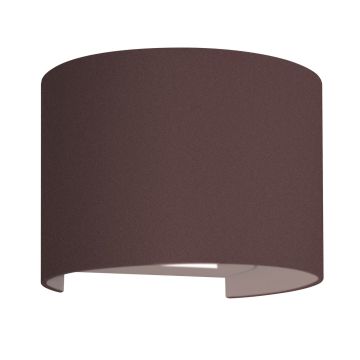 Applique led da parete a doppio fascio colore corten mod. Marbella round