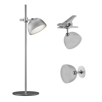 Lampada da tavolo led ricaricabile IP54 colore silver mod. Magnetika