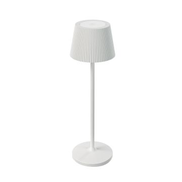 Lampada da tavolo led ricaricabile IP54 colore bianco mod. Emmamini