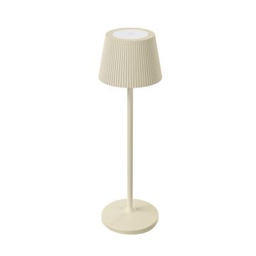 Lampada da tavolo led ricaricabile IP54 colore avorio mod. Emmamini