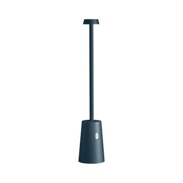 Lampada da tavolo led ricaricabile IP54 colore blu petrolio mod. Tag