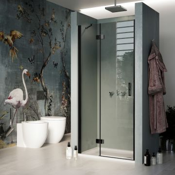 Porta Doccia mod. Flip Black Anta + Profilo
