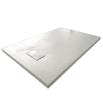 Piatto Doccia 70x160x2,6 CM Rettangolare Bianco Effetto Pietra mod. Strong