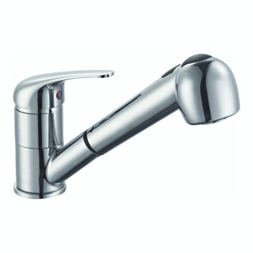 Miscelatore lavello con doccetta estraibile Cromo con Leva monocomando mod. Alice