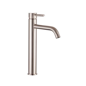 Miscelatore canna alta lavabo Nichel spazzolato con Leva monocomando mod. MM