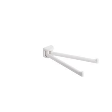 Porta asciugamani a snodo da parete Bianco in Termoindurente e ABS Mod. Linea