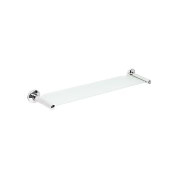 Mensola 56cm da parete Lucida in Acciaio e vetro Mod. T-Line
