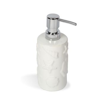 Dispenser sapone da appoggio Bianco in Ceramica Mod. Amélie