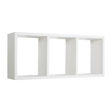 Mensola da parete 3 scomparti colore Rovere sbiancato mod. Tristano