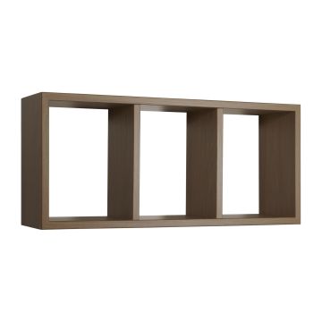 Mensola da parete 3 scomparti colore Rovere tabacco mod. Tristano