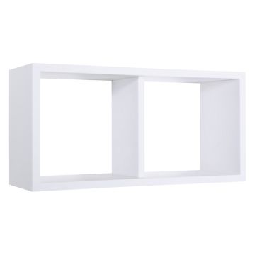 Mensola da parete 2 scomparti colore Bianco 70x30 cm mod. Morgana Maxi