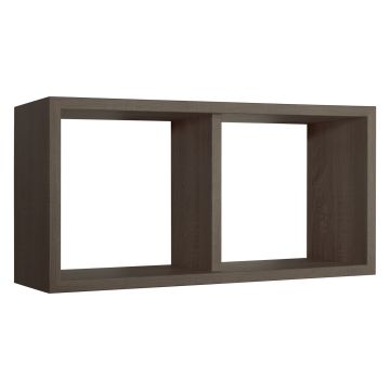 Mensola da parete 2 scomparti colore Noce 70x30 cm mod. Morgana Maxi