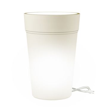 Vaso luminoso Tondo Led luce bianca Ø 38 CM H 65 o 80 CM mod. Stem