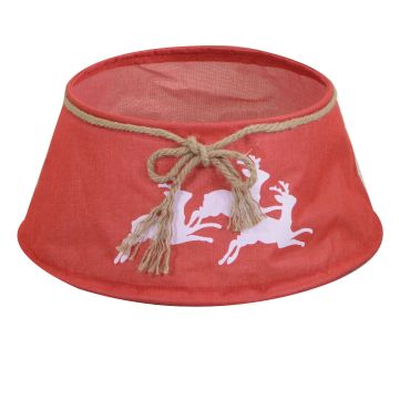 Copribase albero di Natale Rosso in tessuto ø56 h 25 cm