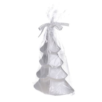 Candela Albero Natale Argento paraffina 7 h 18,5 cm