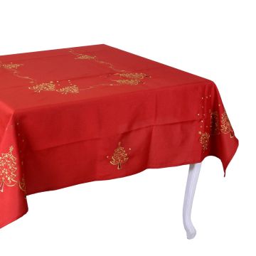 Tovaglia Natalizia Tessuto rosso Poliestere 140x320 cm