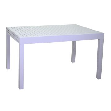 Tavolo estensibile in Alluminio Bianco 135/270x90 cm 75 cm mod. Cleveland